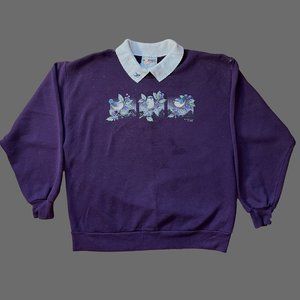 vintage 90s bird polo with embroidered collar